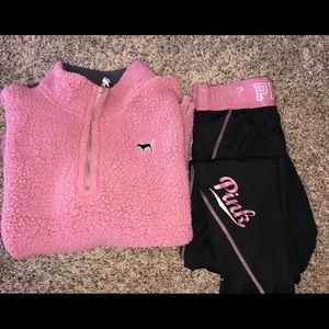 Victoria Secret Sherpa and leggings